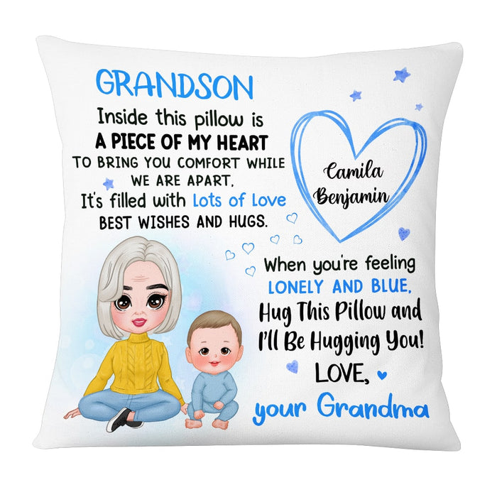 Personalized Grandson Hug This Pillow JN63 23O53 1
