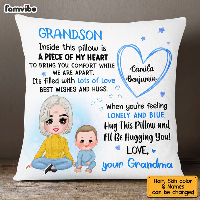Personalized Grandson Hug This Pillow JN63 23O53 1