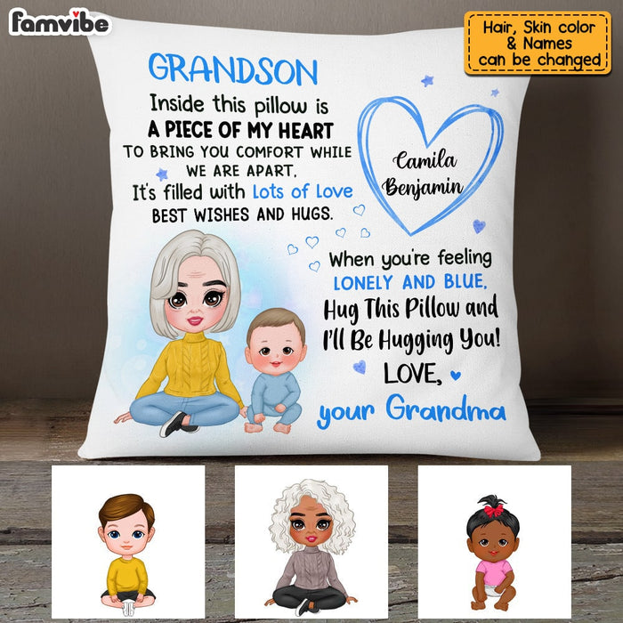 Personalized Grandson Hug This Pillow JN63 23O53 1