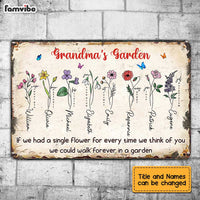 Personalized  Grandma Flower Garden Metal Sign JN133 32O34 thumb 1
