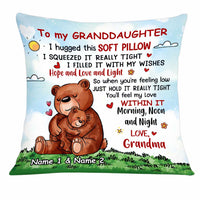 Personalized Bear Granddaughter Hug This Pillow JN62 23O34 thumb 1