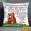 Personalized Bear Granddaughter Hug This Pillow JN62 23O34 1