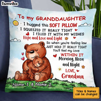 Personalized Bear Granddaughter Hug This Pillow JN62 23O34 thumb 1
