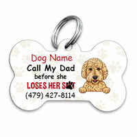 Personalized Dog Dad Bone Pet Tag JN74 30O34 thumb 1