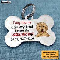 Personalized Dog Dad Bone Pet Tag JN74 30O34 thumb 1