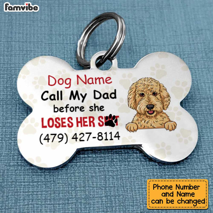 Personalized Dog Dad Bone Pet Tag JN74 30O34 1