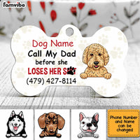 Personalized Dog Dad Bone Pet Tag JN74 30O34 thumb 1