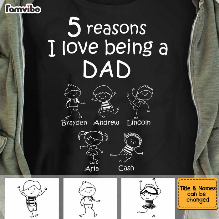 Personalized Dad Reasons T Shirt JN75 30O34 1