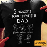 Personalized Dad Reasons T Shirt JN75 30O34 thumb 1