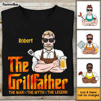 Personalized BBQ The Grillfather Dad Shirt - Hoodie - Sweatshirt JN71 23O53 thumb 1