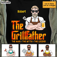 Personalized BBQ The Grillfather Dad Shirt - Hoodie - Sweatshirt JN71 23O53 thumb 1