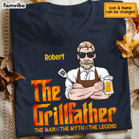 Personalized BBQ The Grillfather Dad Shirt - Hoodie - Sweatshirt JN71 23O53 thumb 1