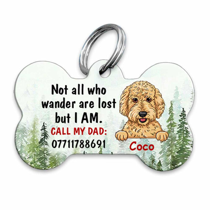 Personalized Dog Dad Dog Lost Wander Bone Pet Tag JN91 23O28 1