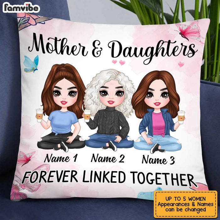 Personalized Daughter Forever Linked Together Pillow JN72 23O34 1