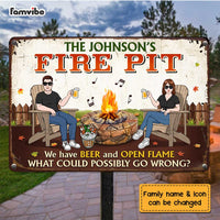 Personalized Husband Wife Firepit Metal Sign JN93 32O47 thumb 1