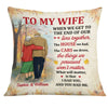 Personalized Wife Old Couple Pillow JN103 30O28 1