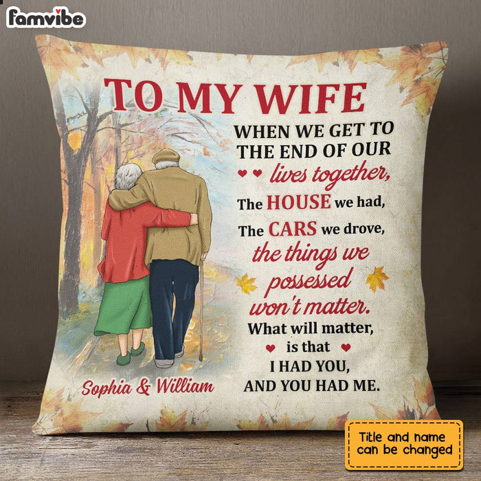 Personalized Wife Old Couple Pillow JN103 30O28 1