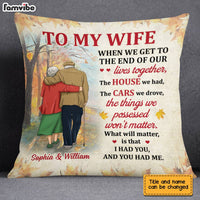 Personalized Wife Old Couple Pillow JN103 30O28 thumb 1