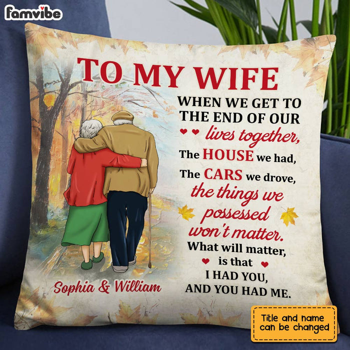 Personalized Wife Old Couple Pillow JN103 30O28 1
