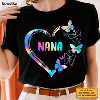 Personalized Grandma Butterfly T Shirt JN155 85O28 thumb 1