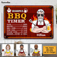 Personalized Grandpa BBQ Grill Metal Sign JN81 30O28 thumb 1