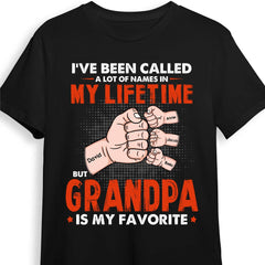 Personalized Grandpa Fist Bump T Shirt JN83 30O53 - Famvibe