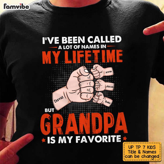 Personalized Grandpa Fist Bump T Shirt JN83 30O53 Famvibe