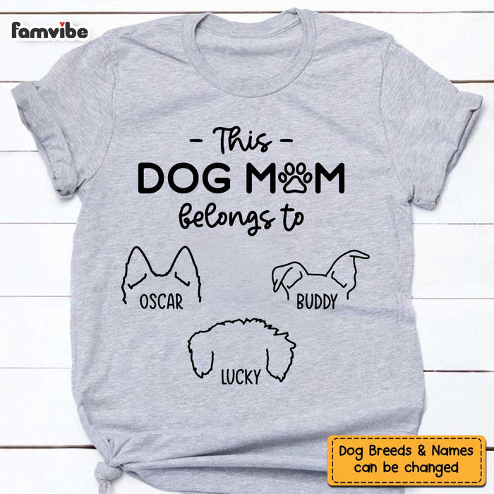 Personalized Dog Mom Dog Ears T Shirt JN92 32O47 1