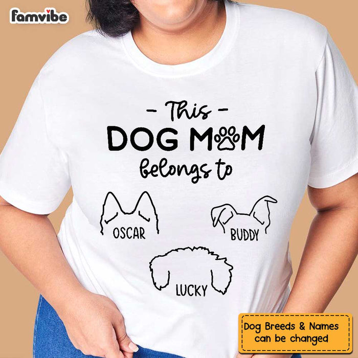 Personalized Dog Mom Dog Ears T Shirt JN92 32O47 1