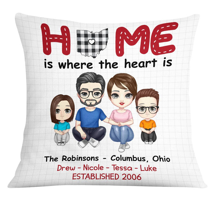 Personalized Family Home Is Where The Heart Is Pillow JN101 58O28 1