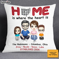 Personalized Family Home Is Where The Heart Is Pillow JN101 58O28 thumb 1