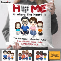 Personalized Family Home Is Where The Heart Is Pillow JN101 58O28 thumb 1