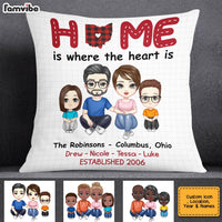 Personalized Family Home Is Where The Heart Is Pillow JN101 58O28 thumb 1