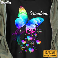 Personalized Grandma Rainbow Butterfly T Shirt JN102 58O53 thumb 1
