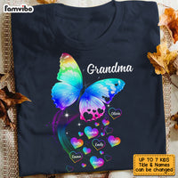Personalized Grandma Rainbow Butterfly T Shirt JN102 58O53 thumb 1