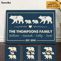 Personalized Family Bear  And Cubs Map Poster JN92 30O53 thumb 1
