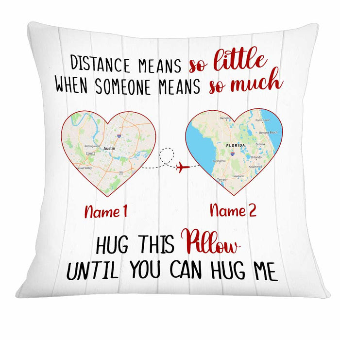 Personalized Long Distance Map Pillow JN86 30O34 1