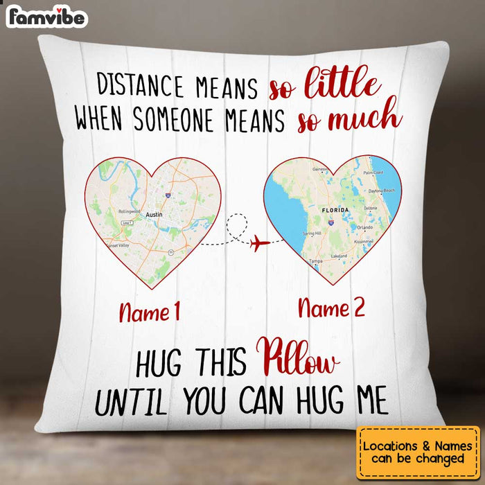 Personalized Long Distance Map Pillow JN86 30O34 1