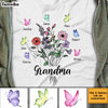 Personalized Grandma Butterfly Flower T Shirt JN157 85O34 1
