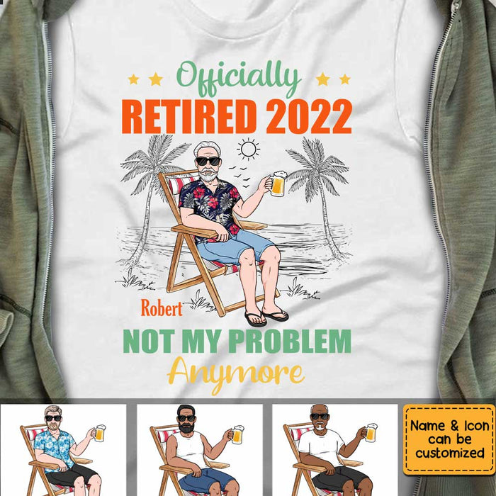 Personalized Grandpa Retired T Shirt JN104 32O34 1