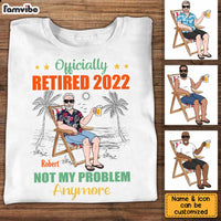 Personalized Grandpa Retired T Shirt JN104 32O34 thumb 1