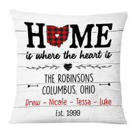 Personalized Family Home Is Where The Heart Is Pillow JN92 58O53 thumb 1