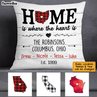 Personalized Family Home Is Where The Heart Is Pillow JN92 58O53 thumb 1