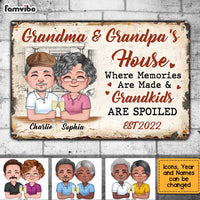Personalized Grandma Grandpa House Metal Sign JN91 58O34 thumb 1