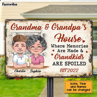 Personalized Grandma Grandpa House Metal Sign JN91 58O34 thumb 1