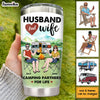 Personalized Camping Couple Husband Wife Steel Tumbler JN101 85O53 1