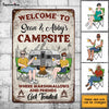 Personalized Family Camping Welcome To The Campsite Metal Sign JN145 58O28 1