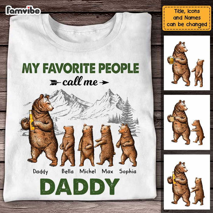 Personalized Dad Bear Favorite People T Shirt JN101 30O47 1