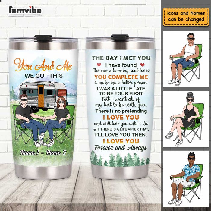 Personalized Husband Wife Camping Steel Tumbler JN183 30O47 1
