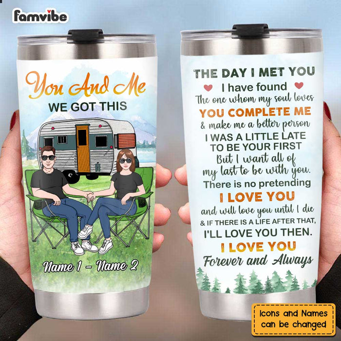 Personalized Husband Wife Camping Steel Tumbler JN183 30O47 1